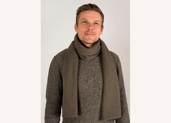 Men's shielded Scarf Calix, Merino/Cashmere - Image 3