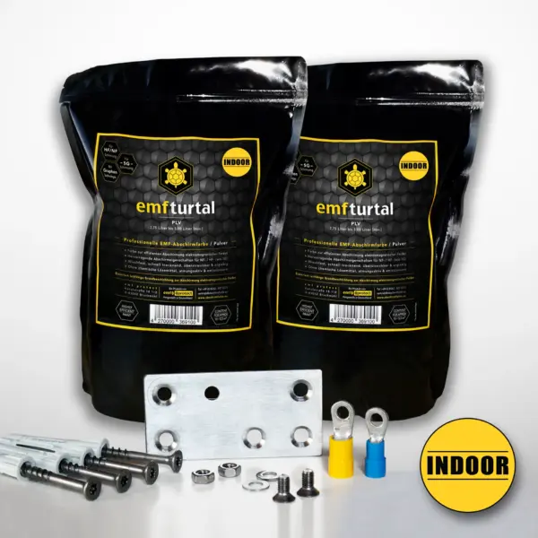 6 L Shielding paint EMF Indoor with graphene + earthing kit