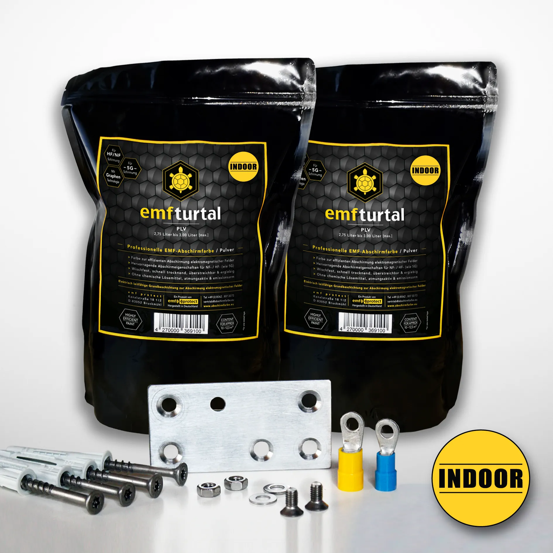 6 L Abschirmfarbe EMF Indoor mit Graphen + Erdungsset