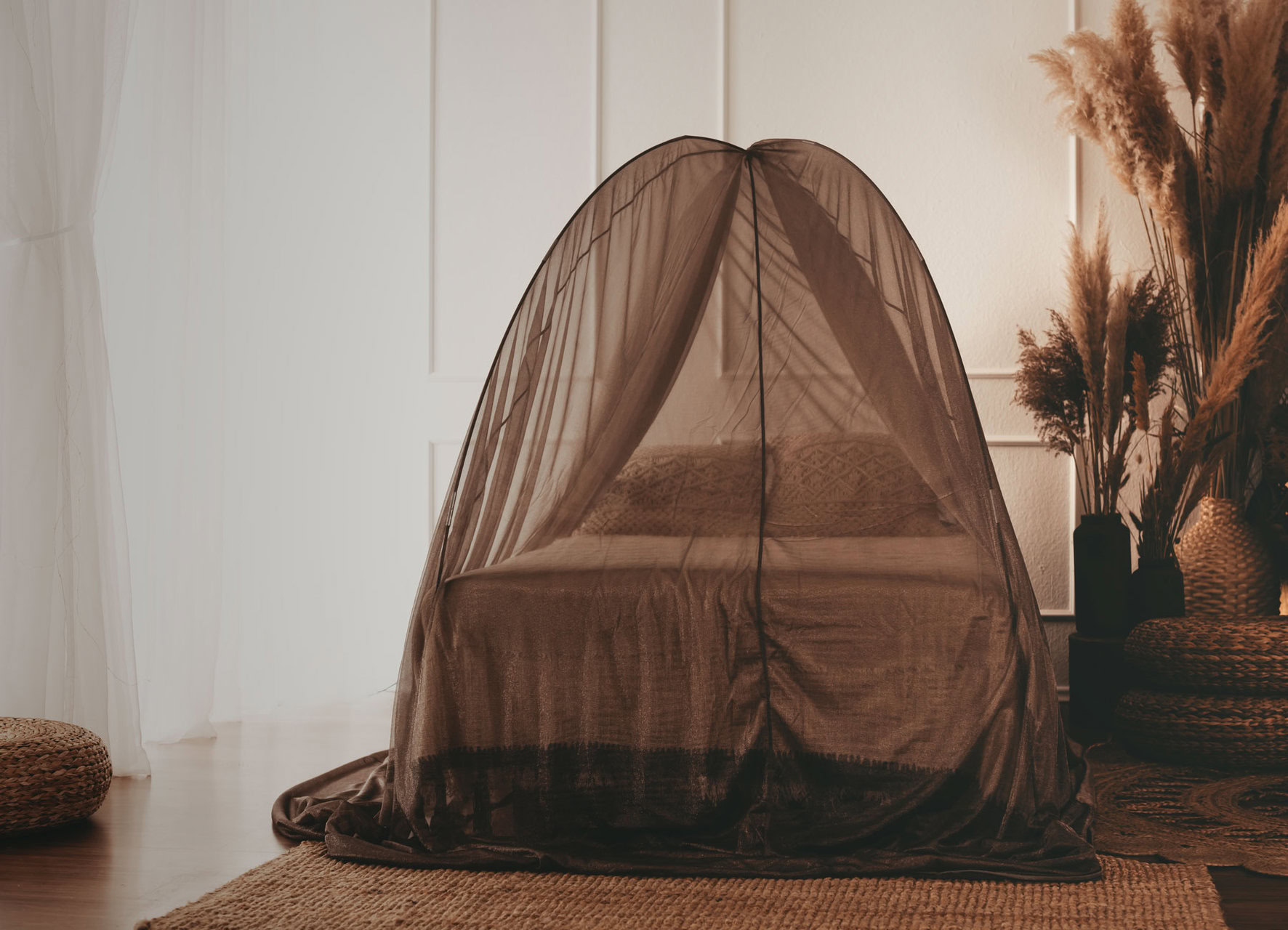 Katai - Tenda Oscurante Per Pack 'N Play E Culle Viaggio - Copertura In Rete Traspirante, 100x72x74 Cm - Include 2 Serrature Di Sicurezza Per Armadietti