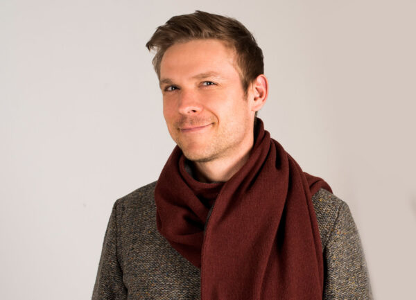 Men's shielded Scarf Calix, Merino/Cashmere - Image 4
